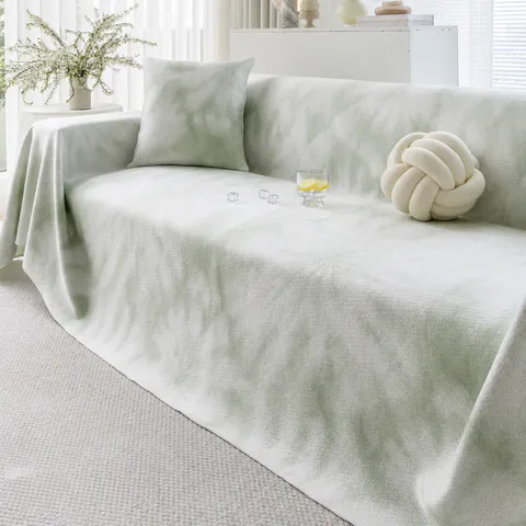 American Vintage Ice Silk Sofa Cover Anti-Slip Sofa Towel Four Seasons Universal Tie-Dye Couch Blanket Cushion