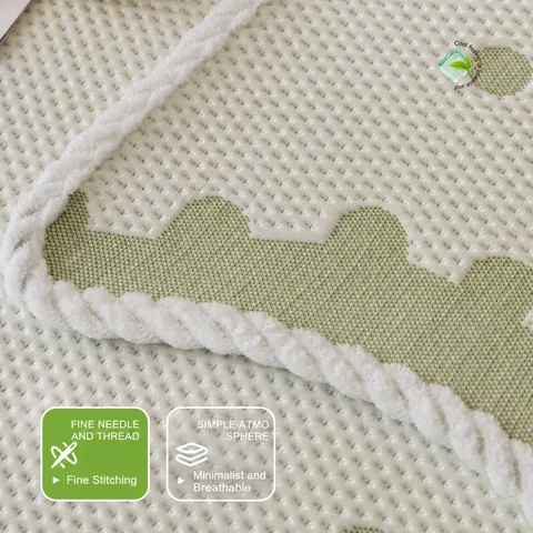 Summer Cooling Ice Silk Sofa Mat Non Slip Polka Dot Couch Cover Protective Pad For Living Room Home Decor