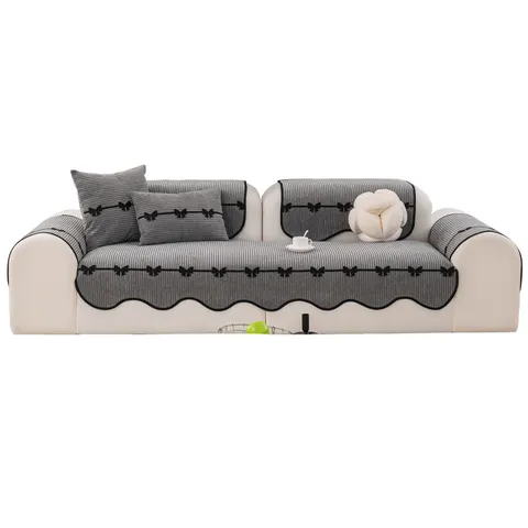 French Chenille Sofa Cushion Cover Four Seasons Universal Anti Slip Luxury Couch Cover Furniture Protector Living Room