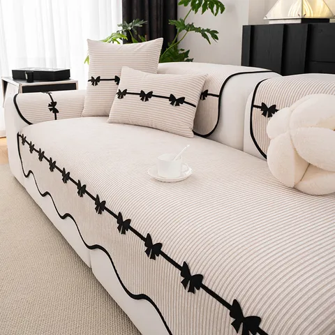 French Chenille Sofa Cushion Cover Four Seasons Universal Anti Slip Luxury Couch Cover Furniture Protector Living Room
