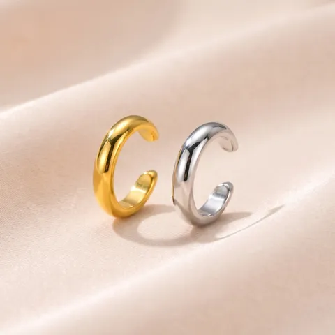 Minimalistisch Edelstahl C Form Ohrklemme Ohne Ohrenschmerzen Nicht Gepierct Clip Ohrringe Geometrisch Falsche Knorpel Ohrring Für Damen Schmuck