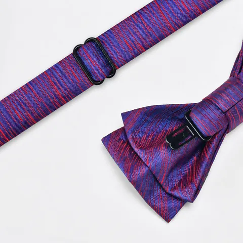 Papillon Classico in Seta di Poliestere Tinta Unita Jacquard per Uomo Matrimonio Sposo Testimoni Affari Formale