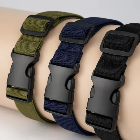 Cintura in Tela Elastica da Addestramento Militare per Bambini con Fibbia in Plastica per Pantaloni da Campeggio Estivo per Giovani