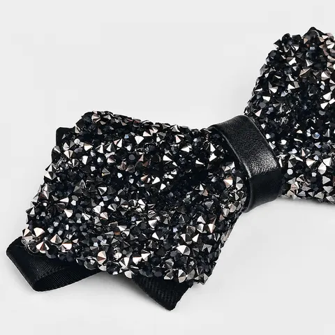 Farfallino in Strass per Bambini Fiocco in Cristallo Lucido Ragazzi Spettacolo Festa Matrimonio Accessori