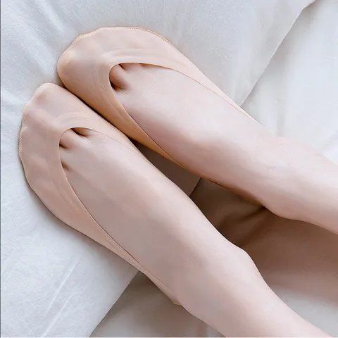 Damen Eis Seide Füßlinge Sommer Dünn Anti-Rutsch Flach Unsichtbare Socken Atmungsaktiv Kurze Socken Für Damen