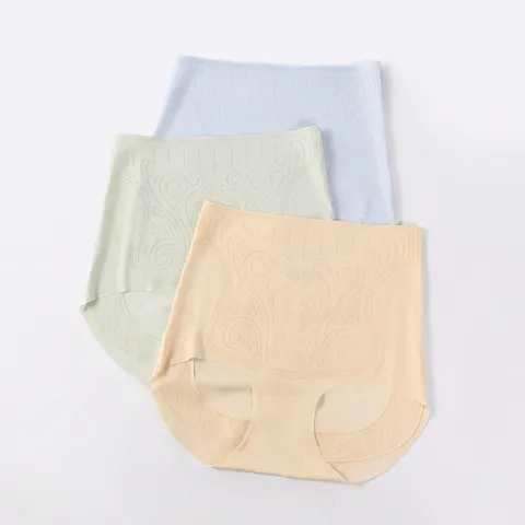 Slip Donna Vita Alta Controllo Pancia Senza Cuciture Traspirante Sollevamento Glutei Modellante Tinta Unita Elastico