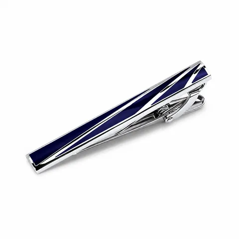Pince à Cravate en Métal Formelle d'Affaires pour Hommes Épingle à Cravate Rayée Géométrique Accessoires de Costume de Gentleman Cadeau de Bijoux