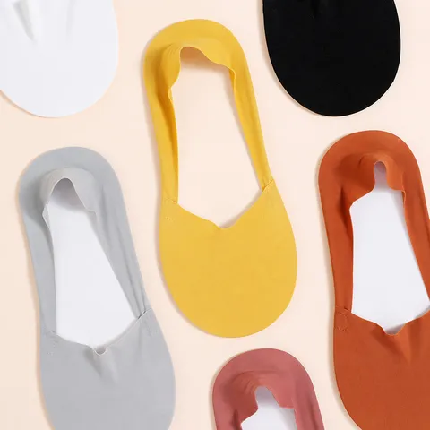 Damen Sommer Dünne Unsichtbare Eisseide Bootssocken Rutschfeste Atmungsaktive Baumwollboden Kurze Socken