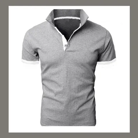 Άνδρες Casual Κοντό Μανίκι Πόλο Μπλούζα Slim Εφαρμογή Αντίθεση Χρώματος Πέτο Κορυφή Καλοκαίρι Αθλητικά Επιχειρησιακά Ρούχα
