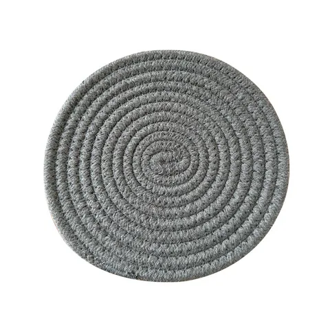 Nordic Round Woven Cotton Coaster Heat Resistant Placemat Anti Scalding Table Mat Kitchen Decorative Pan Bowl Pot Pad