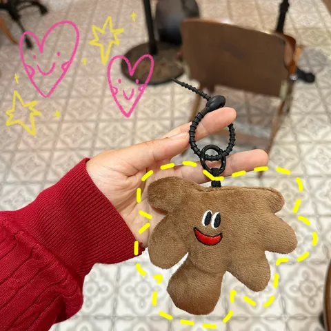 Koreaanse Stijl Ins Maillard Pluche Tashanger Schattige Beer Met Kunstparel Ketting Hond Kokosboom Sleutelhanger Rugzak Charm Voor Vrouwen Meisjes Cadeau