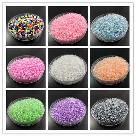 Colorful Glass Seed Beads Loose Beads For DIY Jewelry Making Crafts Hair Stick Garment Accessories