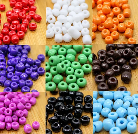 Colorful Glass Seed Beads Small Craft Beads For DIY Jewelry Making Hairpin Clothing Accessories Craft Supplies