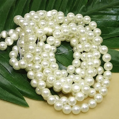 ABS Imitation Pearl Beads Round Hole Flatback Pearls For Nail Art DIY Jewelry Making Crafts Sewing Decoration