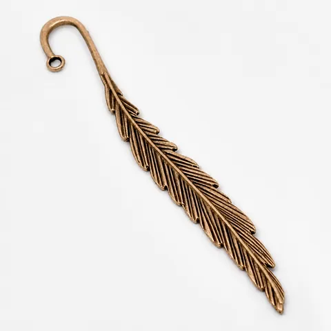 Vintage Metal Feather Bookmark And Hairpin Antique Leaf Book Marker Reading Stationery Gift