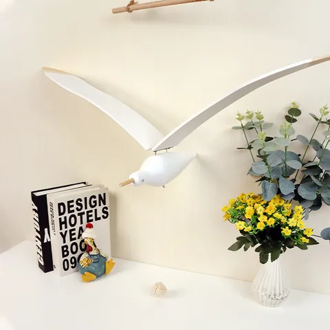 Kreatives Fliegende Möwe Mobile Aus Holz Hängende Dekoration Moderner Minimalistischer Holzvogel Flügelschlag Ornament Für Wohnzimmer Kinderzimmer