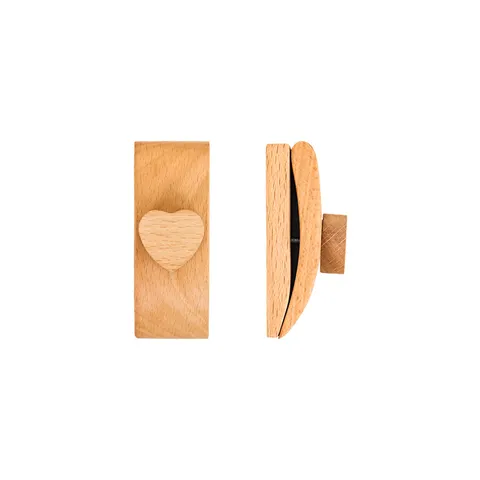 Moderne Wandclips Aus Buchenholz In Herzform Für Decken Und Teppiche Minimalistische Dekorative Wandhaken Für Die Organisation