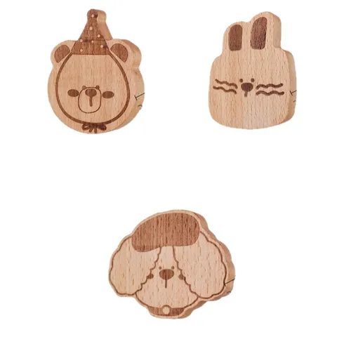 Cartoon Tier Holz Wandhaken Stanzfrei Dekorativer Kleiderhaken Für Eingang Schlafzimmer Schranktürgriff Holzhaken