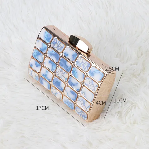 Acrylic Evening Bag Minimalist Geometric Hard Shell Clutch Purse Women Fashion Party Banquet Handbag