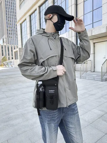 Heren Tactische Borsttas Oxford Stof Camouflage Streetwear Sling Tas Multifunctionele Outdoor Fietsen Waterfles Crossbody Tas
