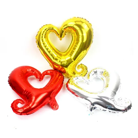 Heart Shaped Aluminum Foil Balloon Metallic Luster Helium Balloons For Wedding Party Valentine Day Birthday Decoration