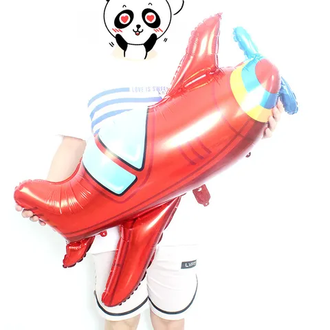 Retro Fighter Jet Aluminum Foil Balloon Airplane Shape Huge Inflated Balloon For Festival Party Birthday Celebration Decor