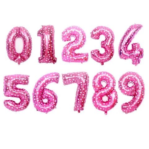 Digital Foil Balloons Pink Blue Star Heart Printed Aluminum Film Balloons For Birthday Party Festival Celebration Decor
