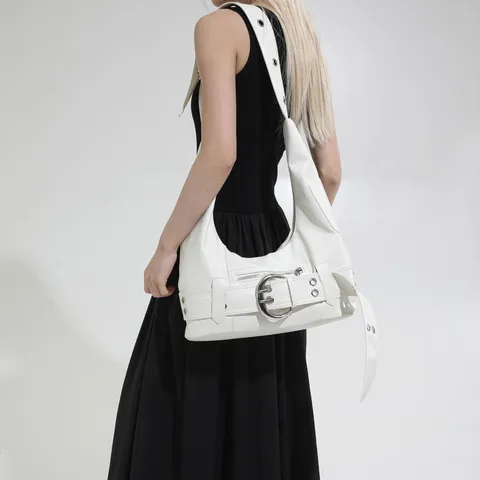 Women's Vintage PU Leather Tote Bag Large Capacity Casual Shoulder Bag Commuter Motorcycle Style Handbag