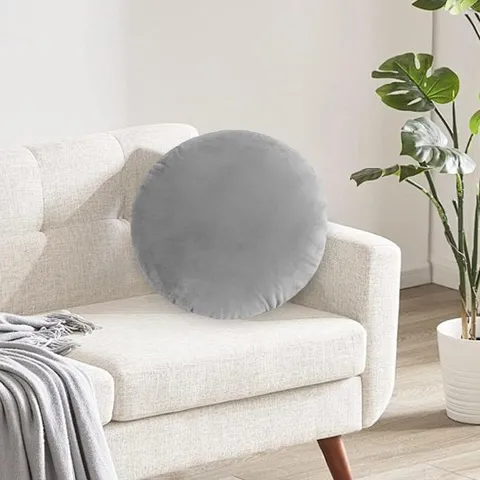 Japanese Velvet Round Throw Pillow Solid Color Pleated Cushion Soft Sofa Lumbar Pillow Living Room Bedroom Home Decor