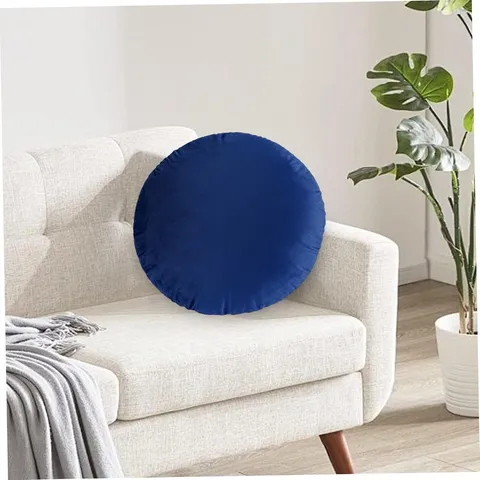 Japanese Velvet Round Throw Pillow Solid Color Pleated Cushion Soft Sofa Lumbar Pillow Living Room Bedroom Home Decor