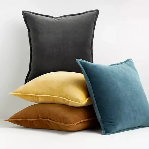 Fluwelen Kussensloop Luxe Effen Kleur Decoratieve Kussensloop Zacht Vierkante Kussensloop Voor Bank Bed Woonkamer