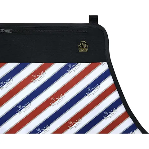 Tablier en Toile Multonctionnel Imperméable Coiffeur Coiffure Impression Tablier de Travail Avec Poches Fermeture Éclair
