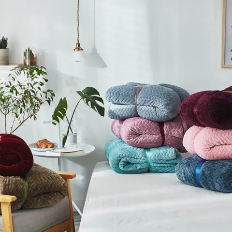 Flannel Cable Knit Blanket Soft Warm Throw Blanket For Sofa Bed Couch Home Office Cozy Fleece Blanket Bedding