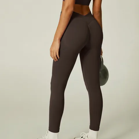 Women's Seamless High Waist Yoga Pants Quick Dry Stretch Fitness Running Leggings Solid Color Slimming Gym Trousers