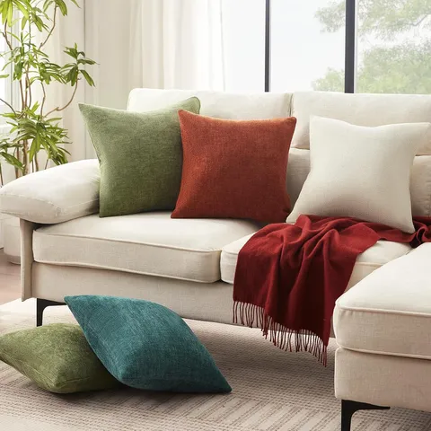 Modern Minimalist Chenille Throw Pillow Cover Soft Decorative Square Cushion Case For Sofa Bed Home Decor Living Room