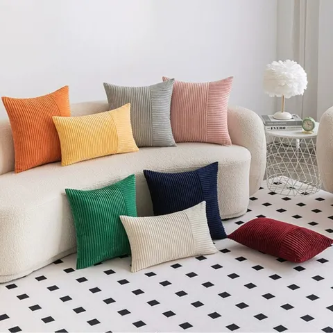 Kord Spleißen Zierkissenbezug Wohnzimmer Sofa Kissen Skandinavischer Stil Dekorativer Kissenbezug