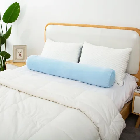 Long Bolster Pillow For Bed Side Sleeping Leg Support Pregnancy Body Pillow Soft Polyester Sleep Comfort Cushion