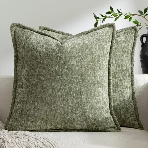 Modern Solid Color Chenille Velvet Throw Pillow Cover Soft Decorative Cushion Case For Sofa Bed Living Room Home