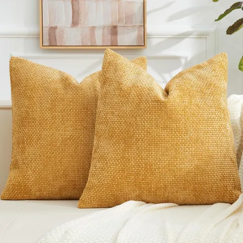 Chenille Waffle Weave Throw Pillow Cover Nordic Solid Color Square Cushion Cover For Living Room Bedroom Sofa