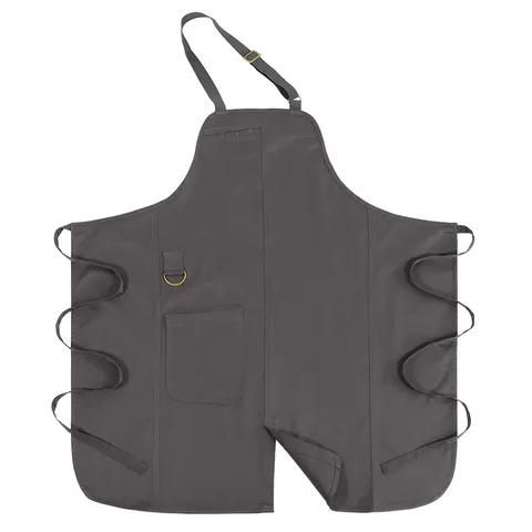 Delantal Largo de Cocina Delantal de Chef de Poliéster Correa de Cuello Ajustable con Bolsillos para Cocinar Hornear