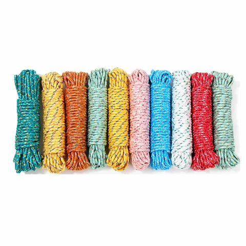 Outdoor Multi-Functional Anti-Slip Windproof Clothesline Thickened Braided Nylon Laundry Rope For Balcony Quilt Drying