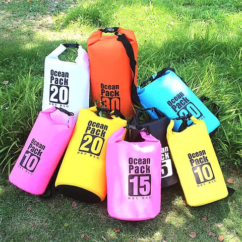 Outdoor Waterproof Dry Bag PVC Tarpaulin Floating Rafting Beach Swimming Waterproof Bucket Bag For Water Sports