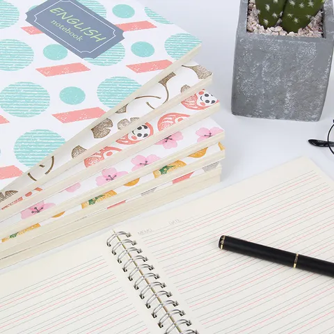 Creatief Spiraal Engels Oefenschrift Papier Student Woordkopie Schrijfblok Draagbaar Dagelijks Dagboek Memo Notitieboekje