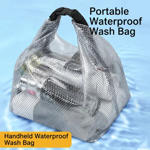 Waterproof EVA Travel Cosmetic Bag Large Capacity Toiletry Storage Pouch Clear Mesh Makeup Organizer For Swimming