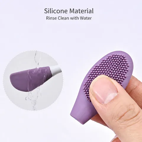 Dual Ended Silicone Facial Mask Brush Mud Applicator And Facial Cleansing Scrub Brush For Skincare Face Makeup Tool