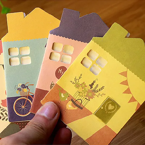 Kreative Hohl Ausschnitt Grußkarte Süßes Haus Design Grußkarten Mit Umschlägen Für Festival Geburtstag Party Geschenk Schreibwaren