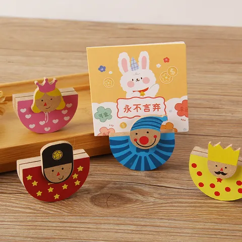 Creative Wooden Animal Memo Clip Cute Desktop Ornament Note Holder Office Decoration