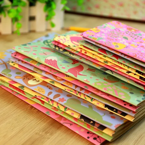 Cute Cartoon Travel Notebook Portable Business Office Writing Journal Student Memo Notepad