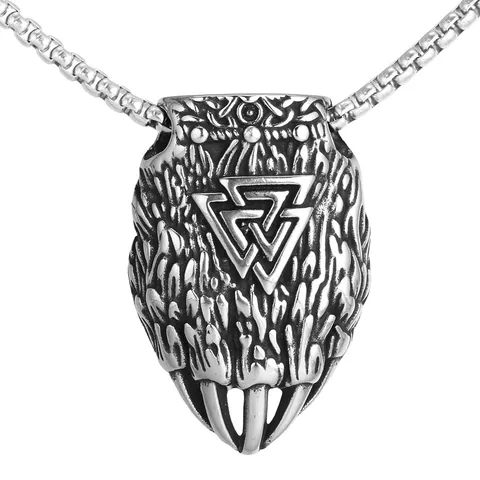 Σκανδιναβική Runic Viking Νύχι Αρκούδας Κρεμαστό Ανοξείδωτο Ατσάλι Ρετρό Valknut Φυλαχτό Ανδρικά Κοσμήματα Μενταγιόν Μόνο