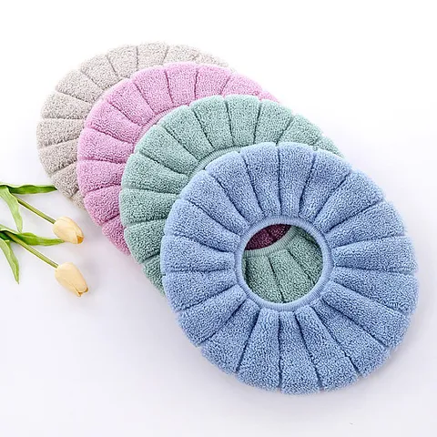 Thickened Warm Toilet Seat Cushion Velvet Soft Washable Toilet Cover Pad For Bathroom Home Essentials